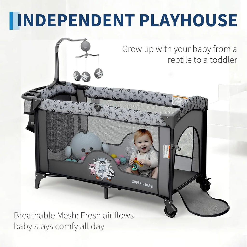 5 In 1 Foldable Baby Bedside Sleeper
