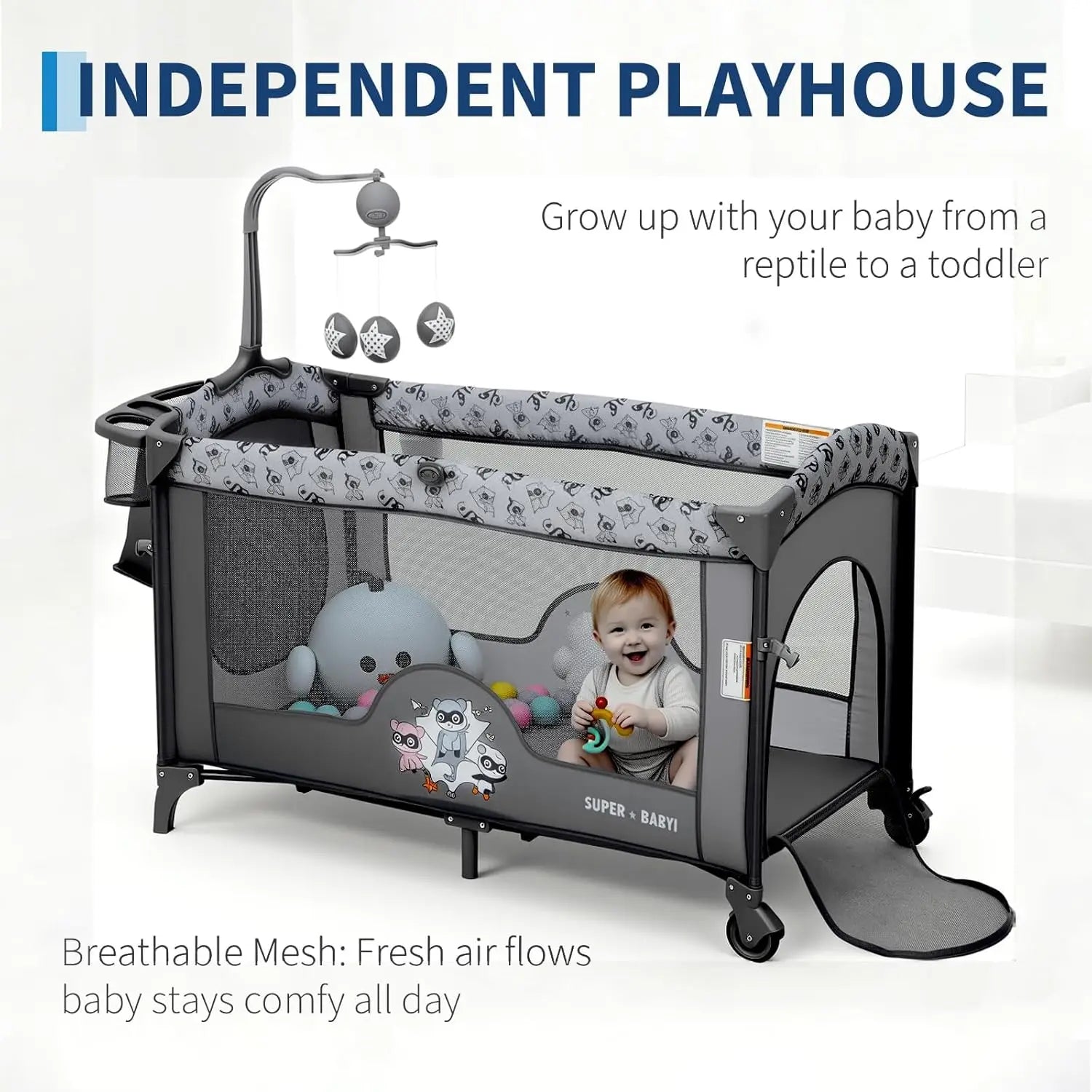 5 In 1 Foldable Baby Bedside Sleeper