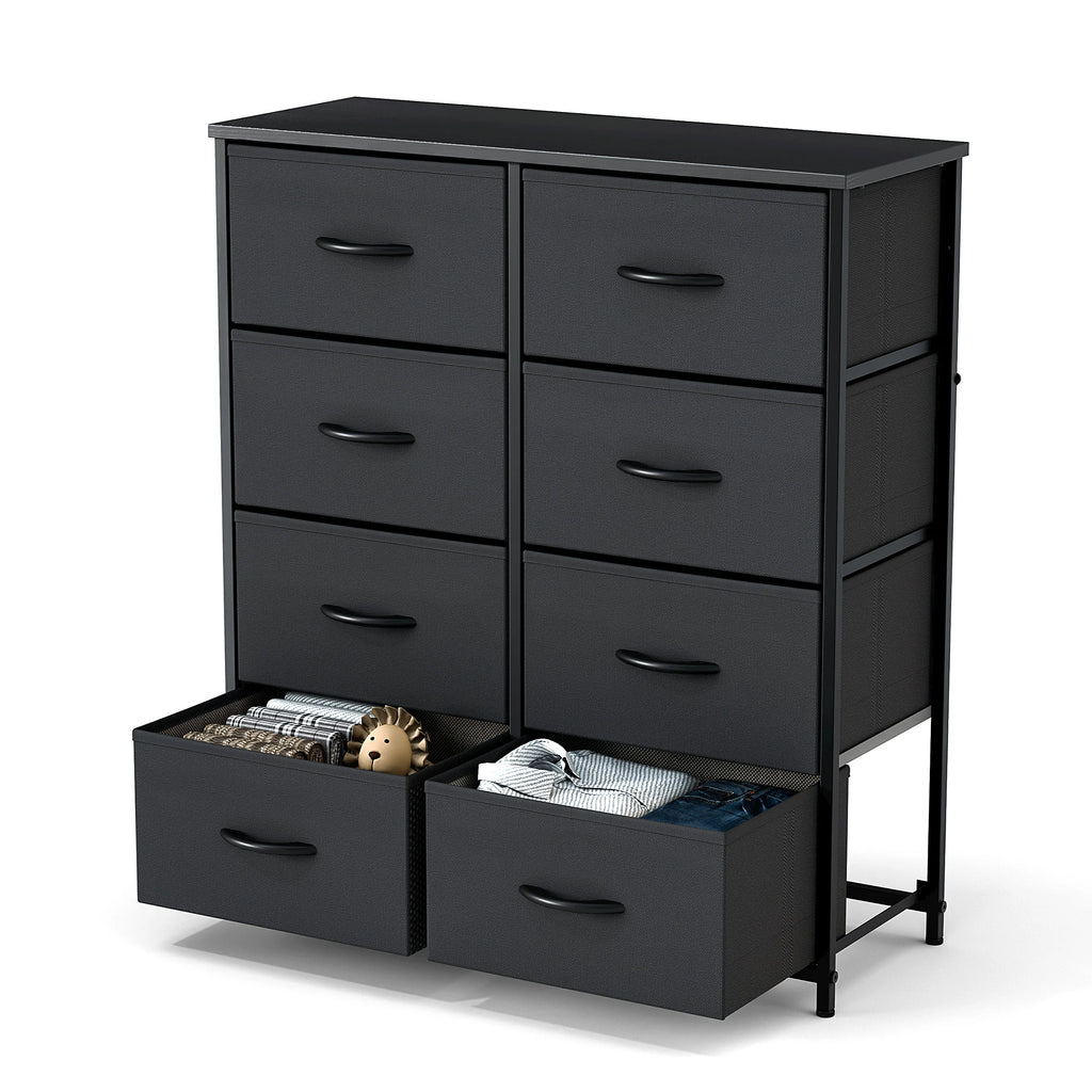 Summit 8-Drawer Fabric & Wood Top Nursery Storage Dresser