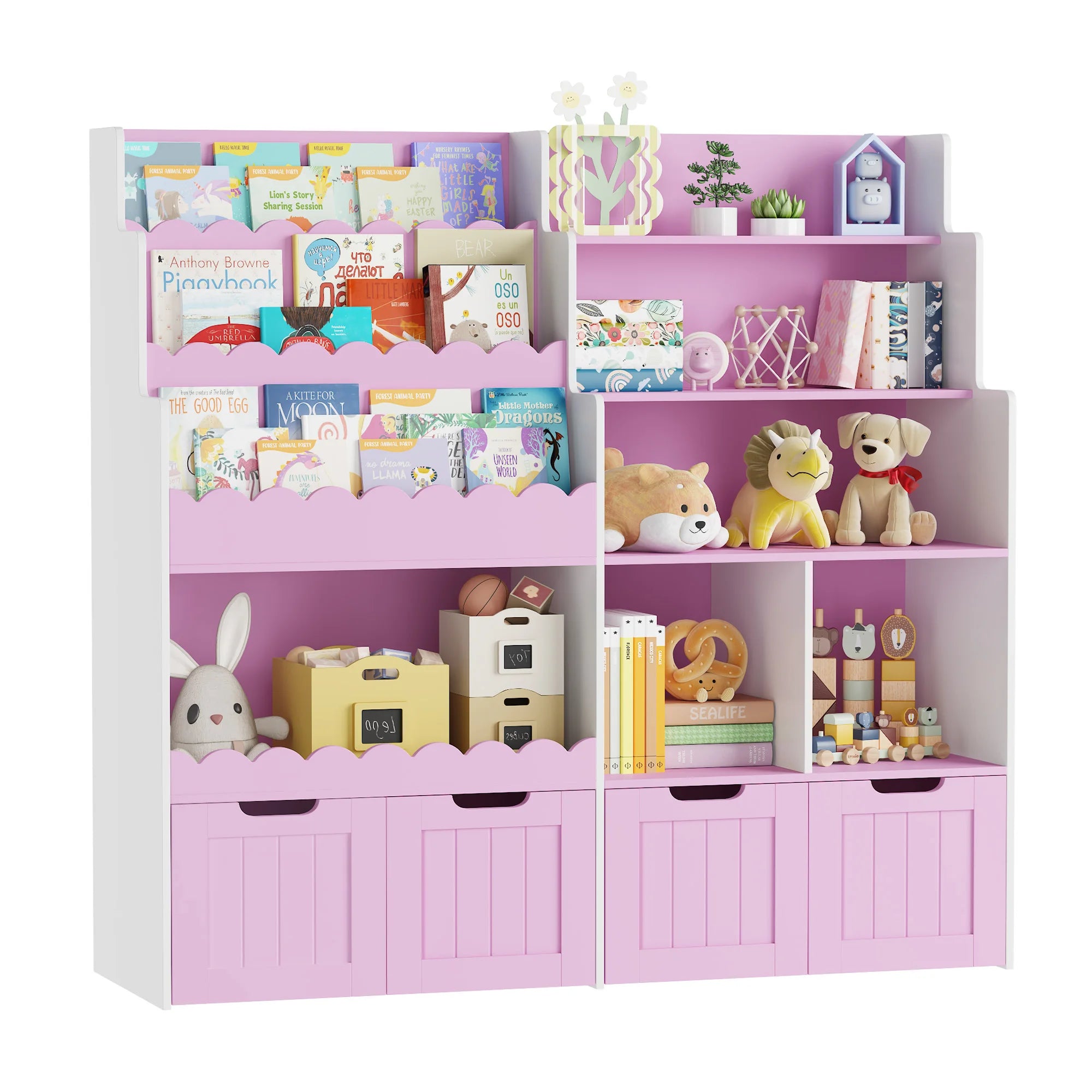 Getone Kids Bookshelf Kids Toy Storage