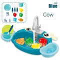 Kids Kitchen Sink Toys Simulation Electric Dishwasher Mini Kitchen Food Pretend Play House Toy Set Children Role Play Girl Toys