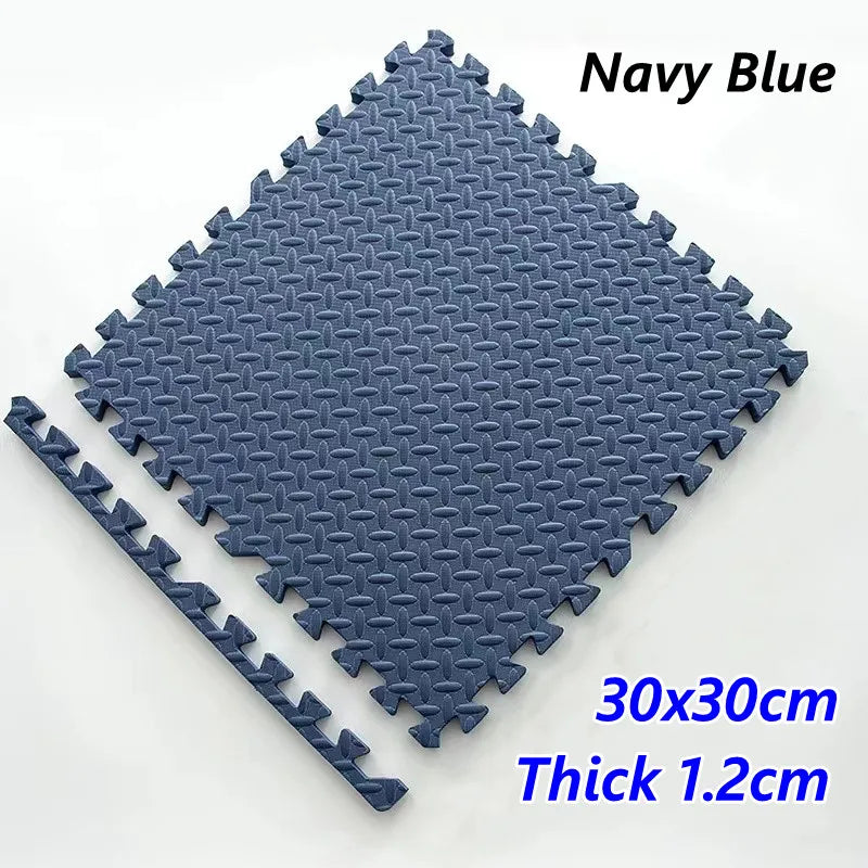 Baby & Kids Interlocking Foam Play Mat Set — 12 Pieces, 1.2cm Thick