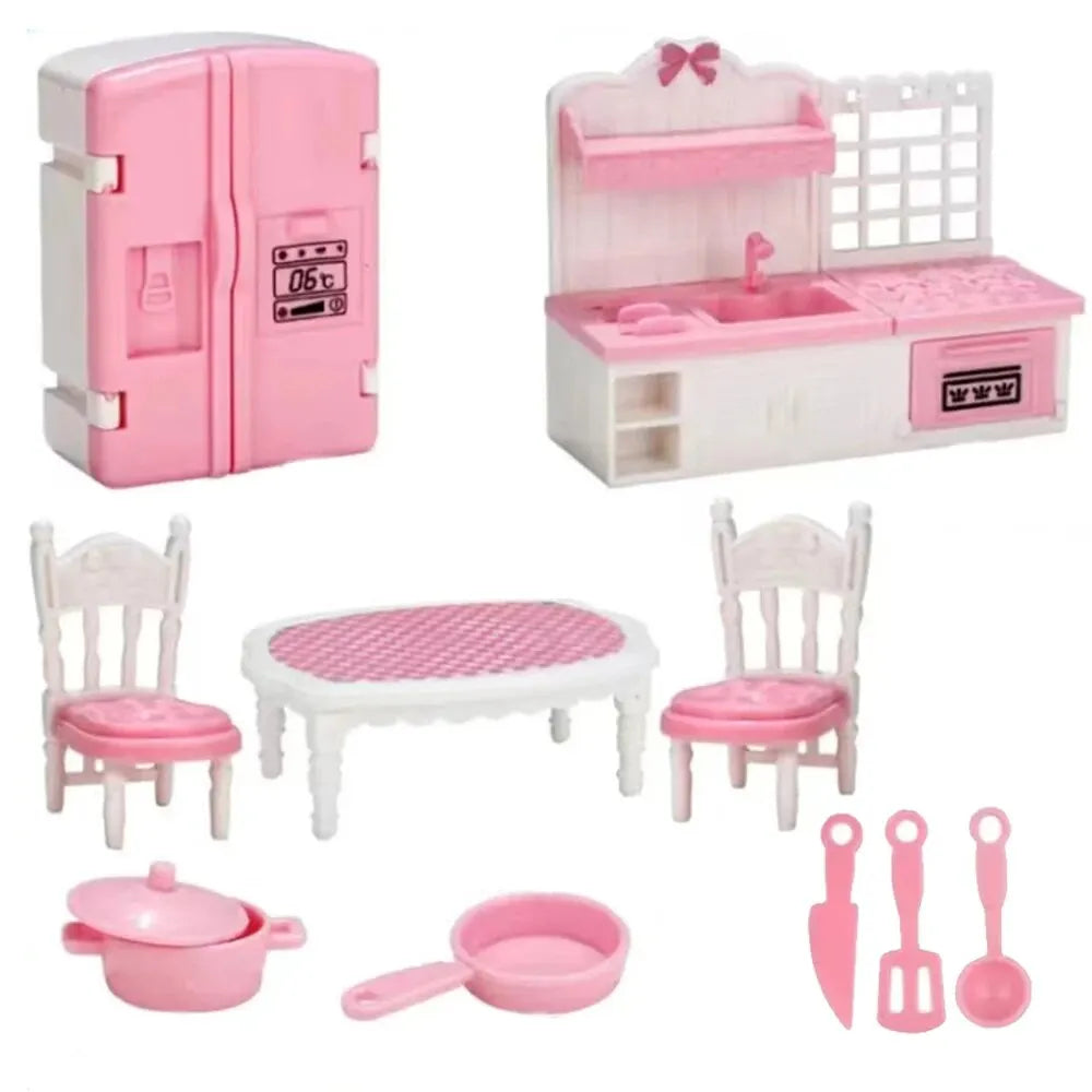 Hot Sale Cute Kawaii Pink Miniature Dollhouse