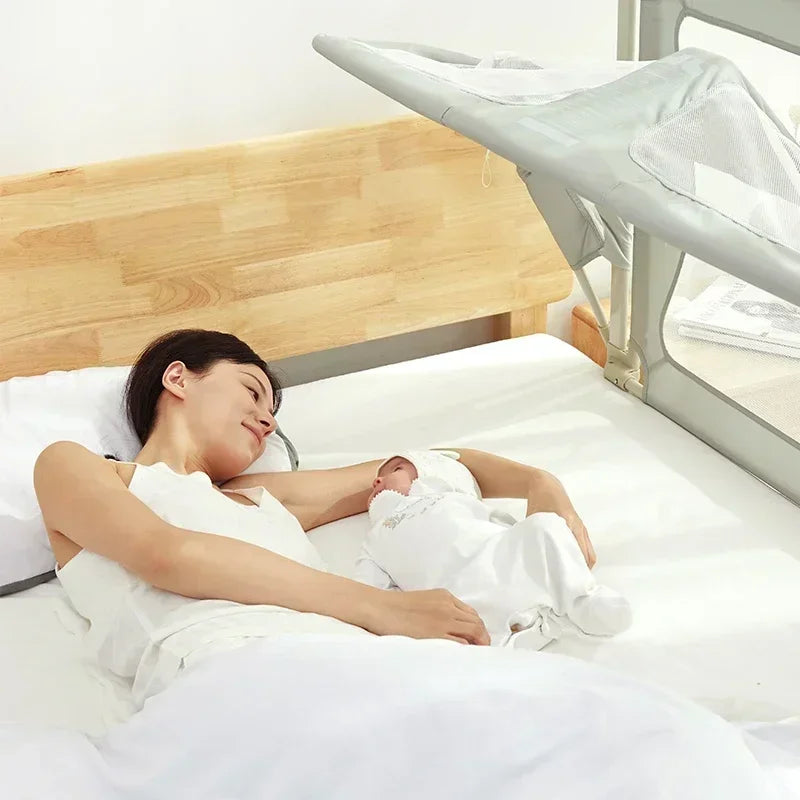 Foldable Baby Cot Dual-use Comfortable Toddler Infant Sleeping Bed