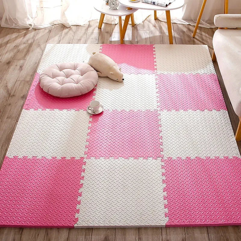Baby & Kids Interlocking Foam Play Mat Set — 12 Pieces, 1.2cm Thick