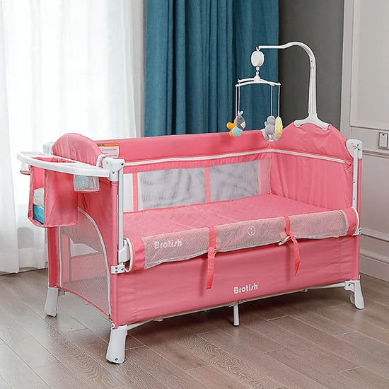 IMBABY Baby Cribs Portable Cribs for Baby