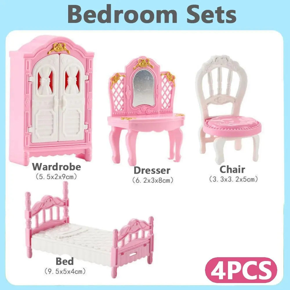 Hot Sale Cute Kawaii Pink Miniature Dollhouse