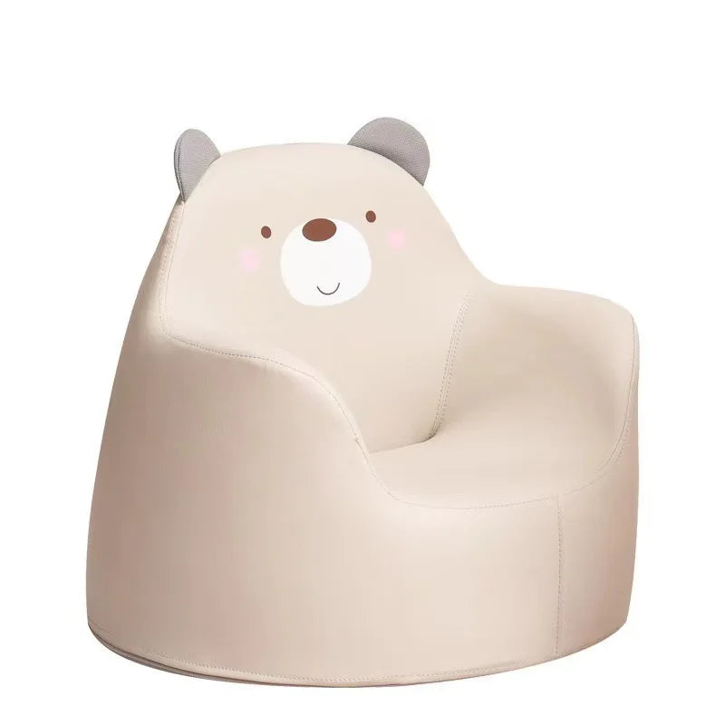Kids' Cartoon Animal Character Plush Sofa Chair