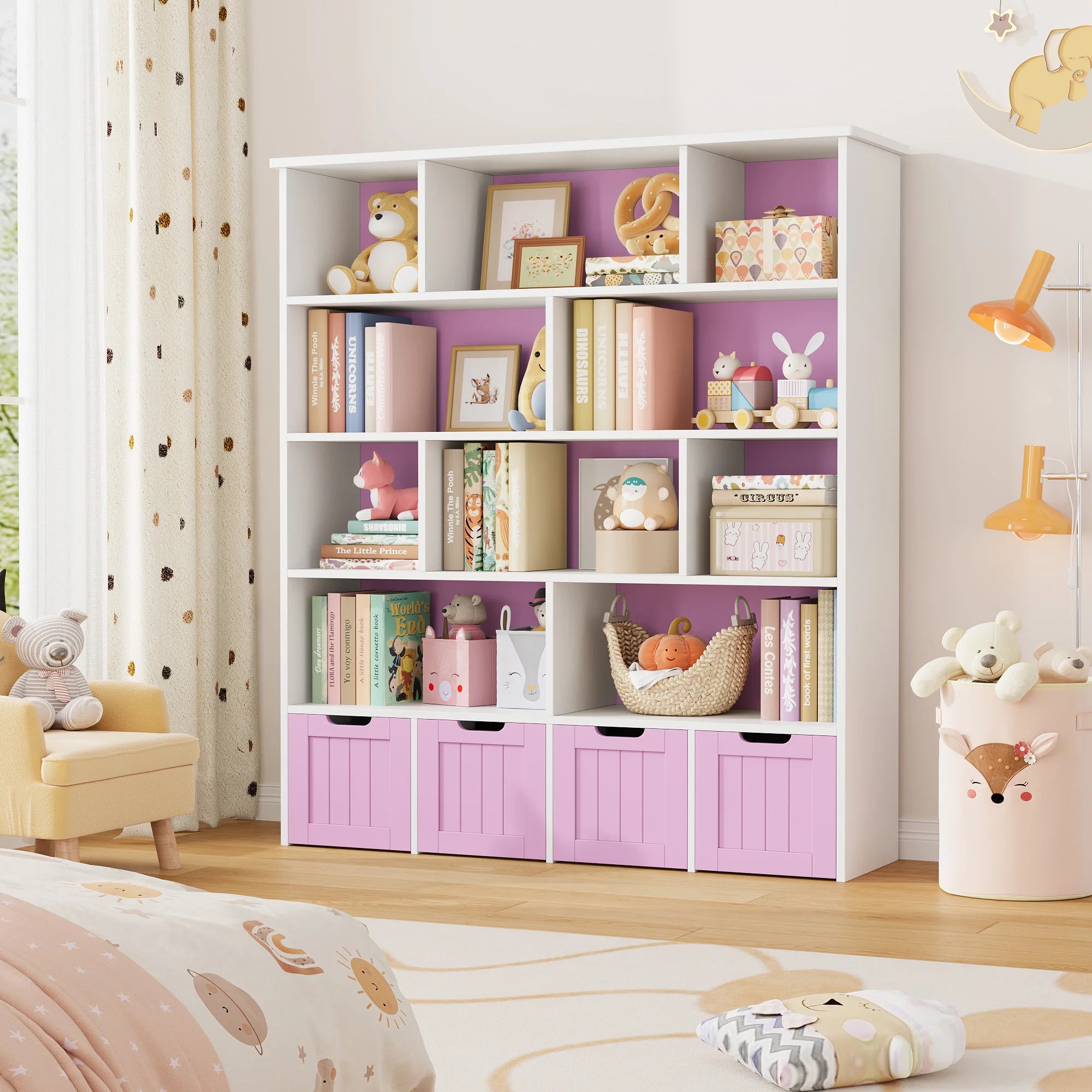 Getone Kids Toy Storage Unit Childrens Bookcase