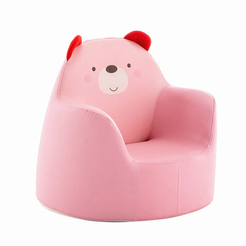 Kids' Cartoon Animal Character Plush Sofa Chair