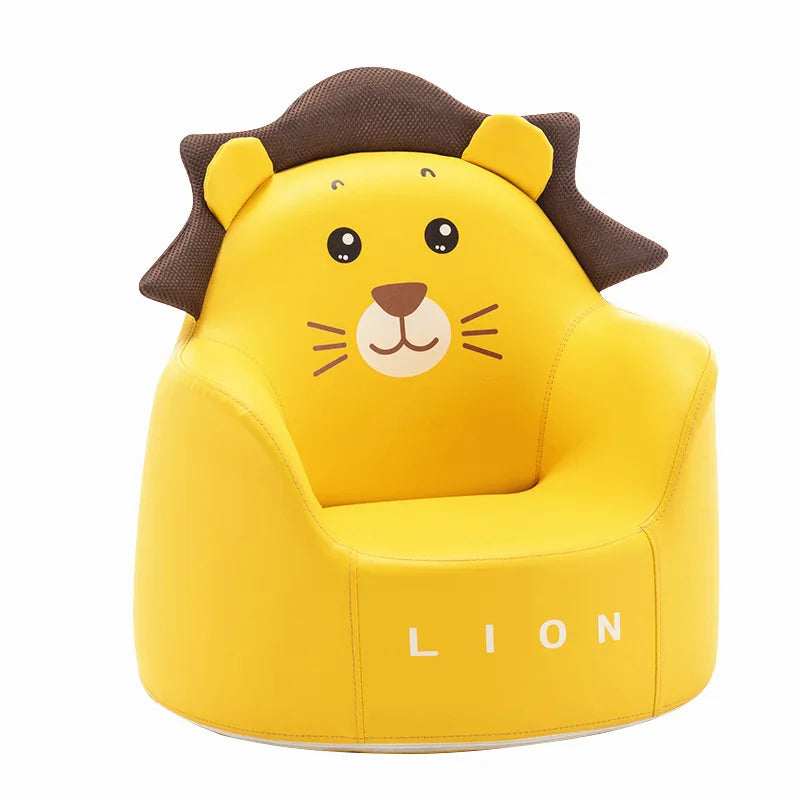 Kids' Cartoon Animal Character Plush Sofa Chair
