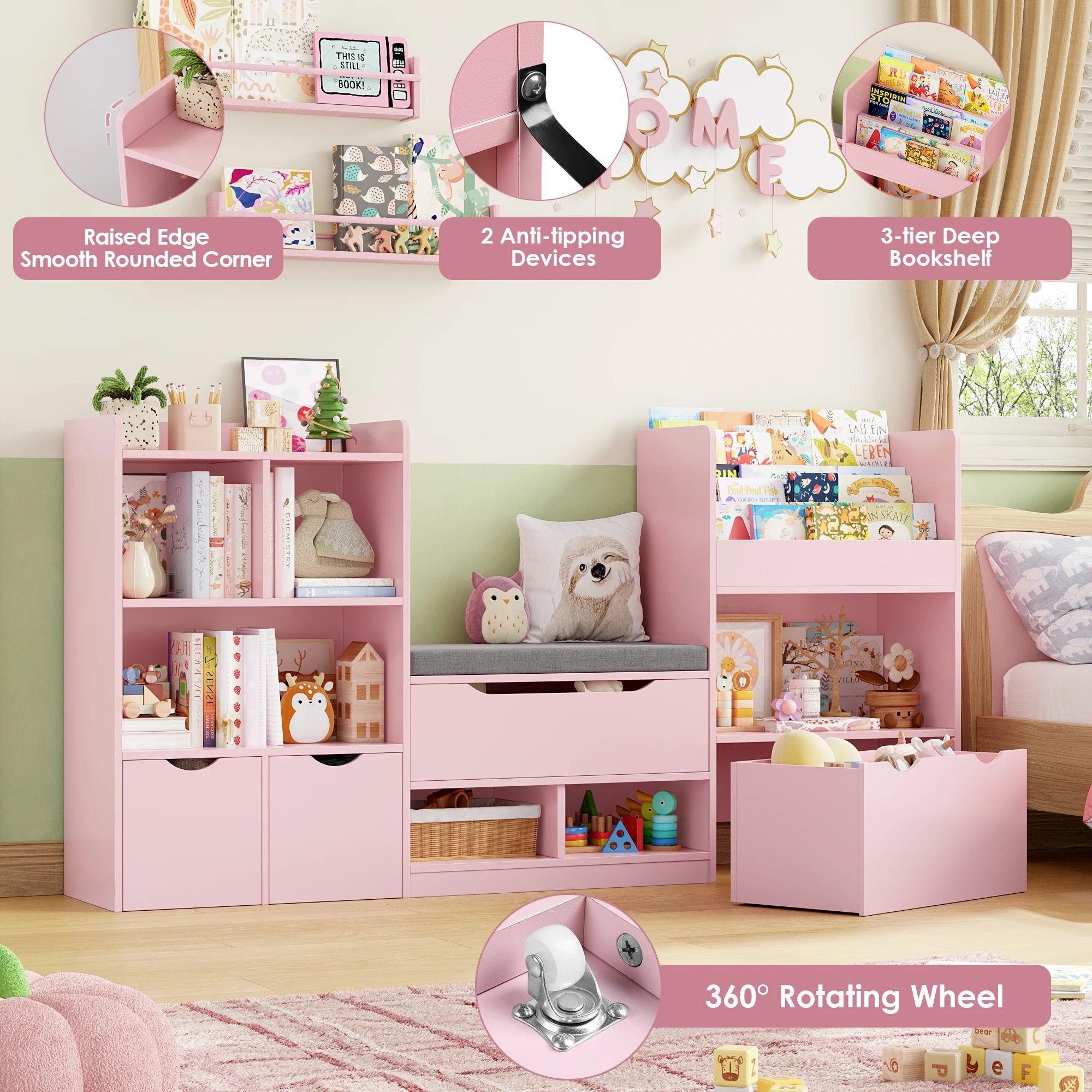 Getone Toy Storage Unit, Children's Bookcase