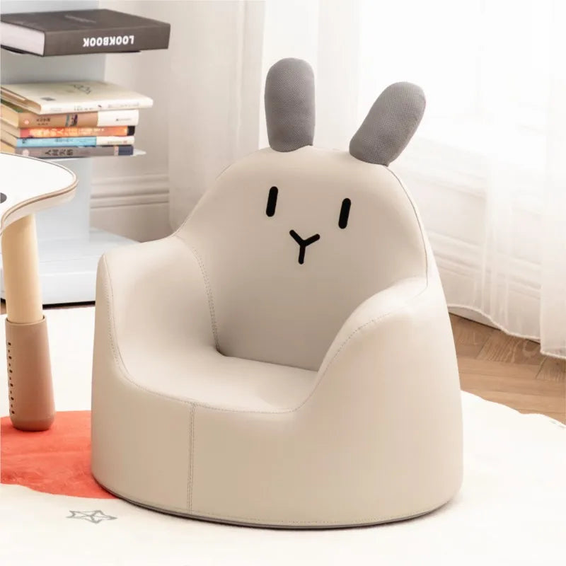 Kids' Cartoon Animal Character Plush Sofa Chair