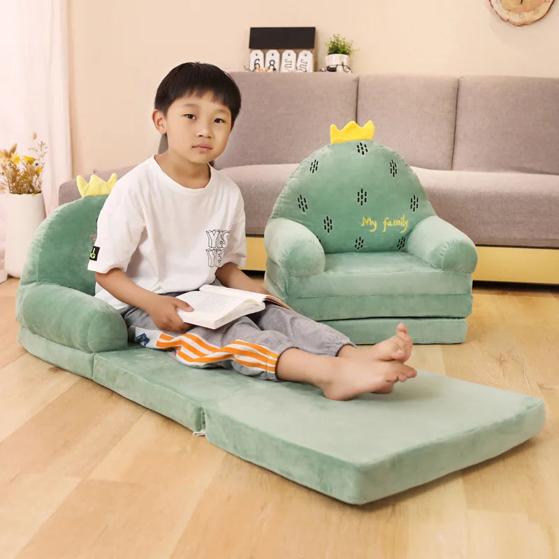 MOMO Children Sofa Cute Cartoon Lazy Folding Small Sofa Bed