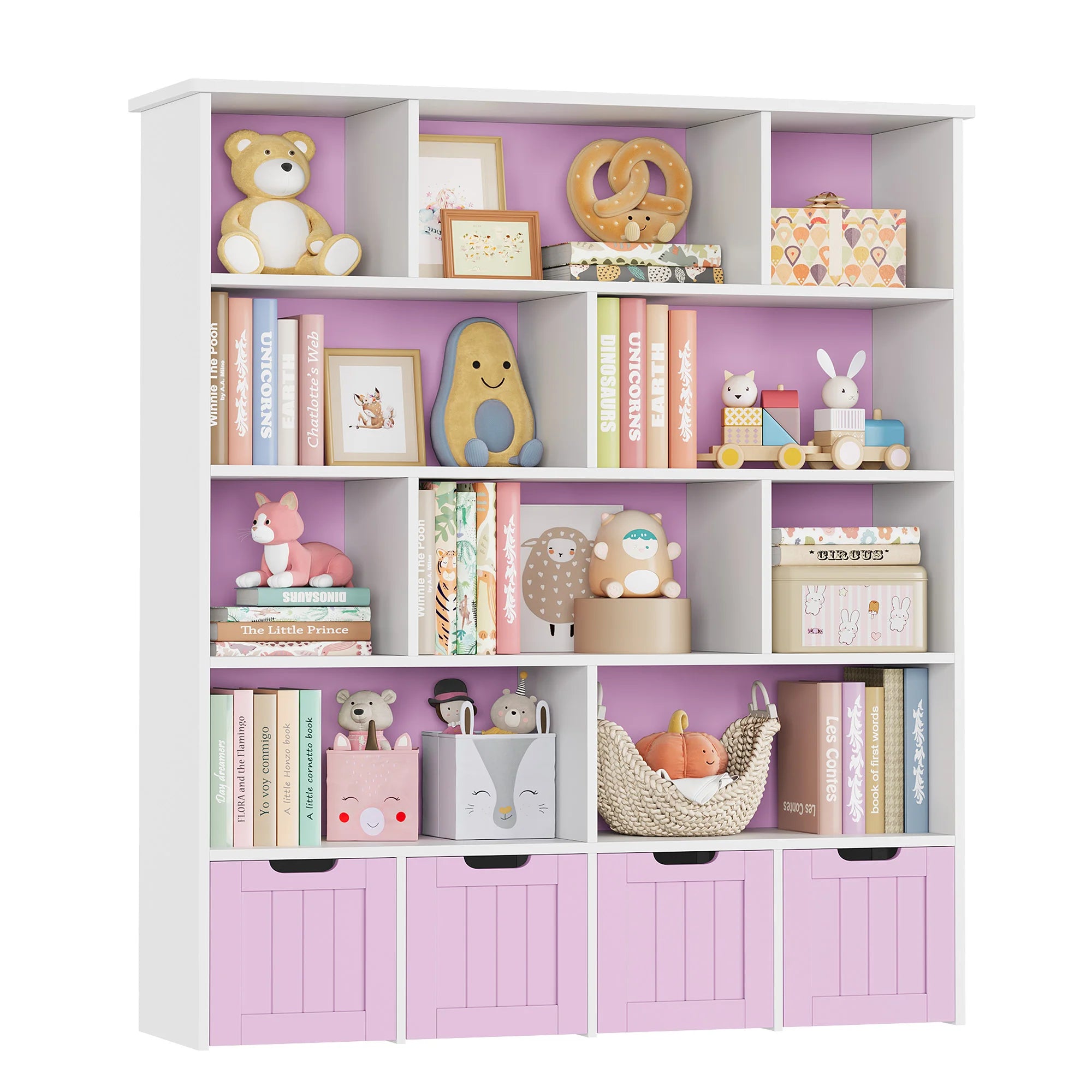 Getone Kids Toy Storage Unit Childrens Bookcase