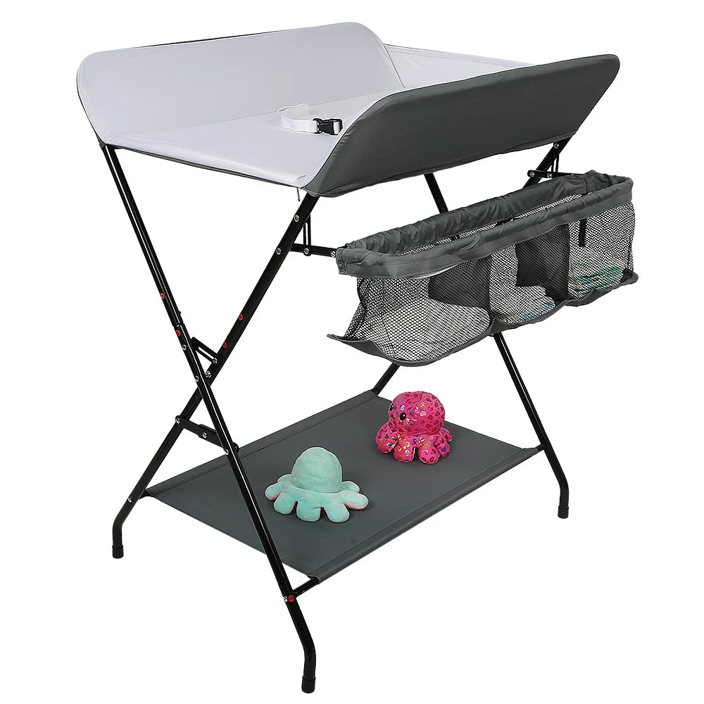 Changing Table with Storage Basket & Shelves