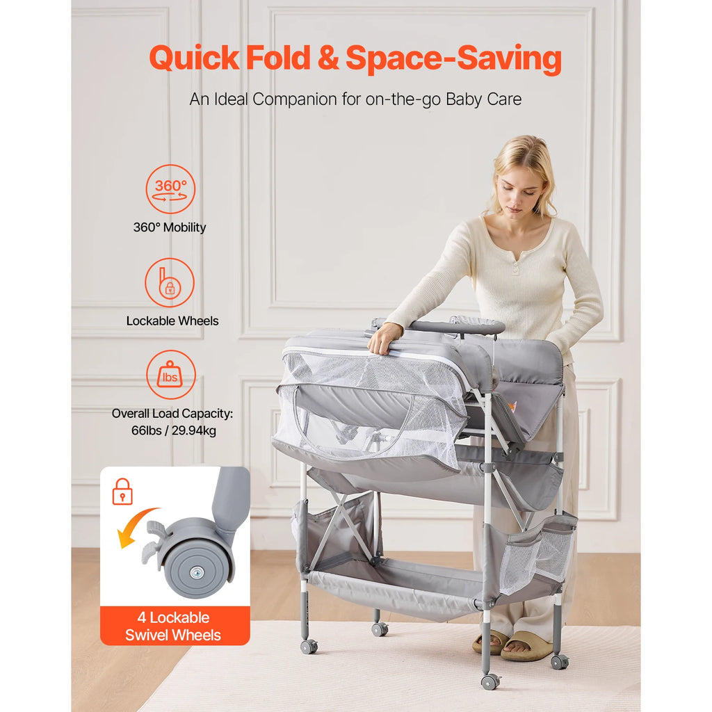 SucceBuy Baby Changing Table Foldable Diaper Change Station