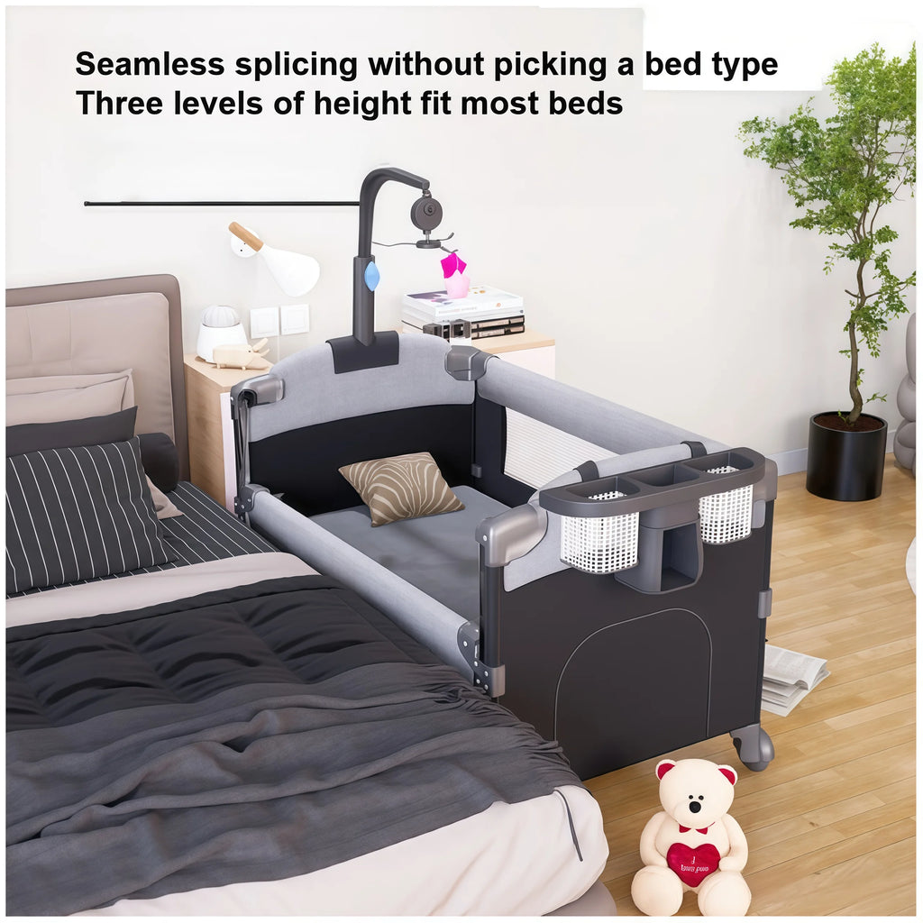 Summit 5-in-1 Multifunctional Baby Crib, Bedside Sleeper & Winter Nursery Station