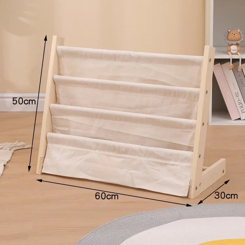 Household Solid Wood Floor To Ceiling Bookshelf