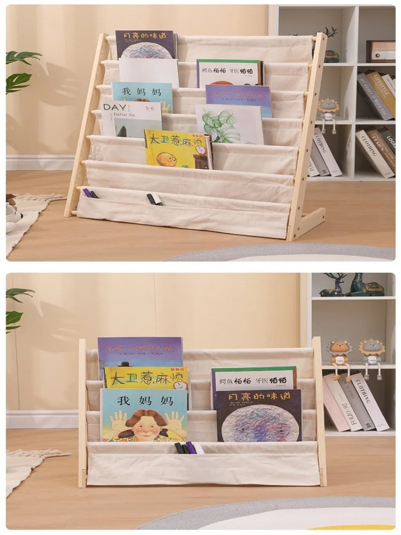 Household Solid Wood Floor To Ceiling Bookshelf