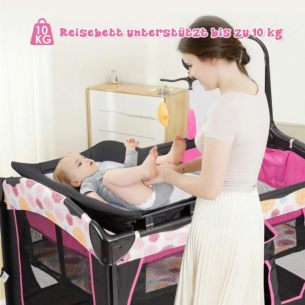 4-in-1 Folding Travel Cot