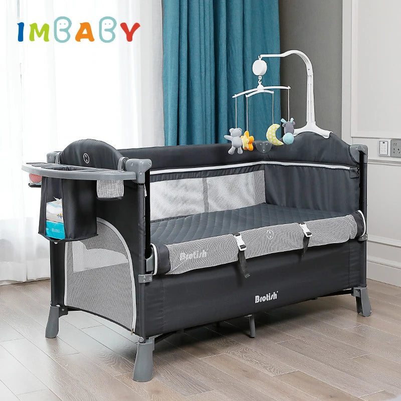 IMBABY Baby Cribs Portable Cribs for Baby