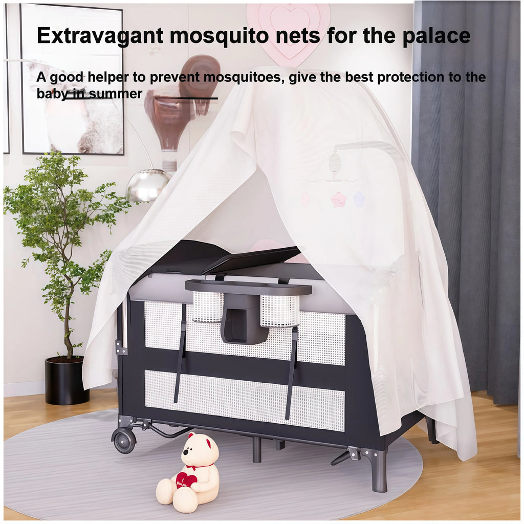 Summit 5-in-1 Multifunctional Baby Crib, Bedside Sleeper & Winter Nursery Station