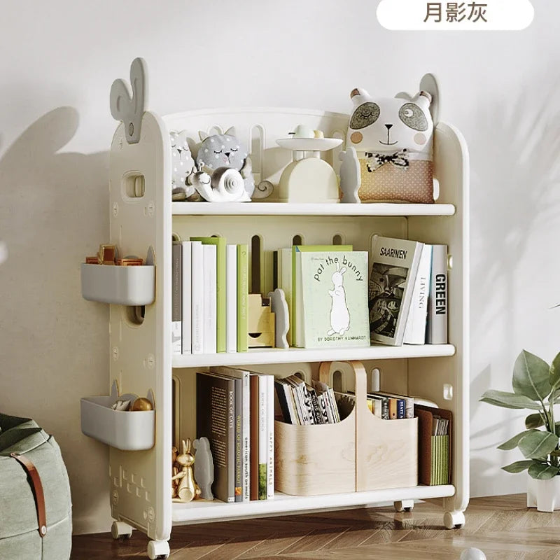 Kids' Wooden Bookcase & Toy Storage Shelf