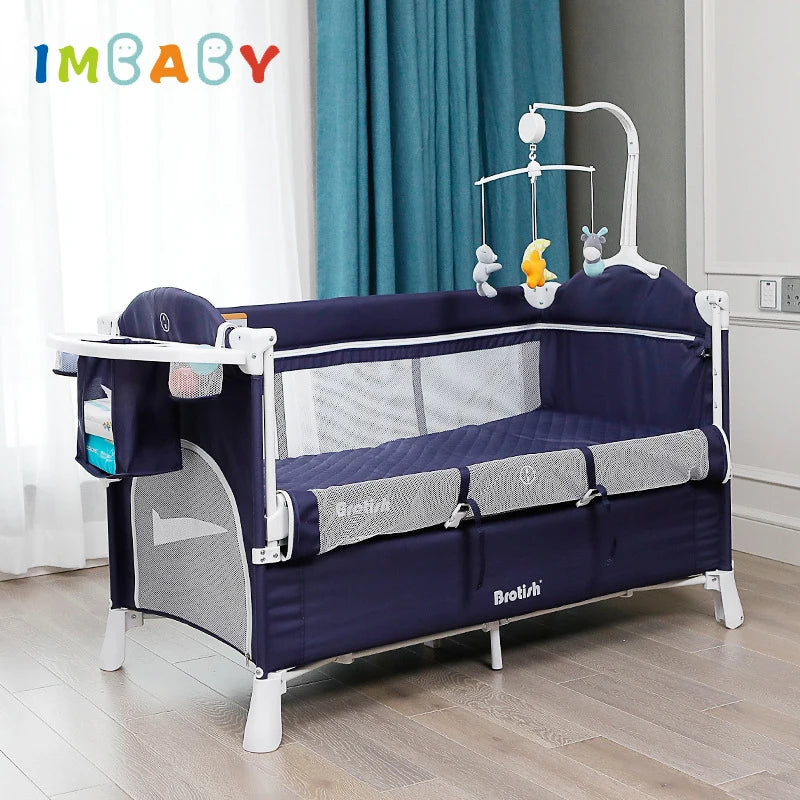 IMBABY Baby Cribs Portable Cribs for Baby