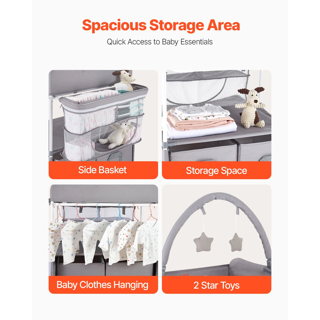 SucceBuy Baby Changing Table Foldable Diaper Change Station