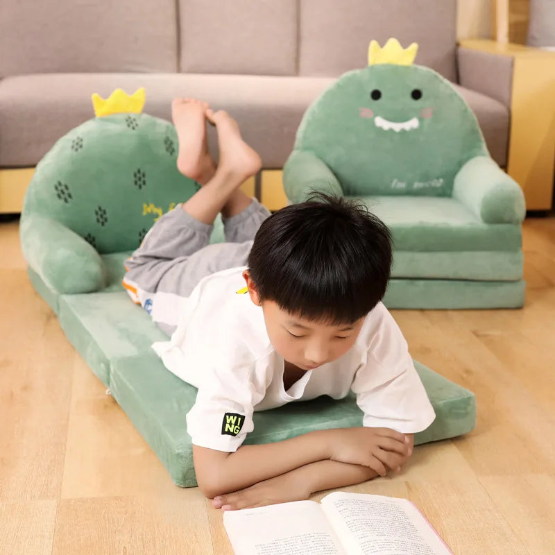 MOMO Children Sofa Cute Cartoon Lazy Folding Small Sofa Bed