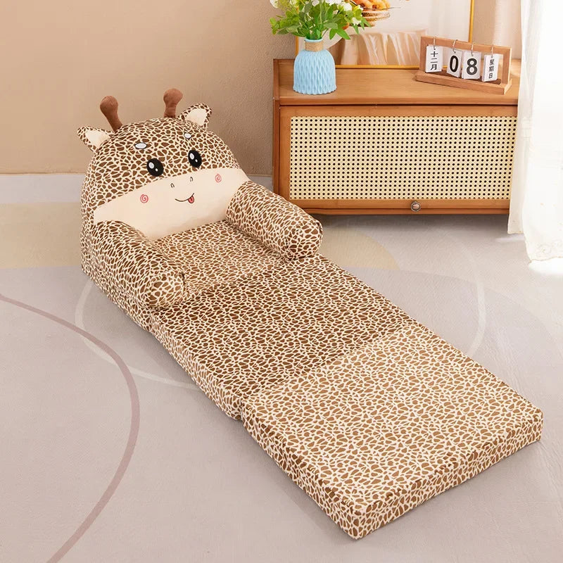 Three-layer folding children's small sofa cartoon kindergarten baby seat stool plush toy lazy sofa removable