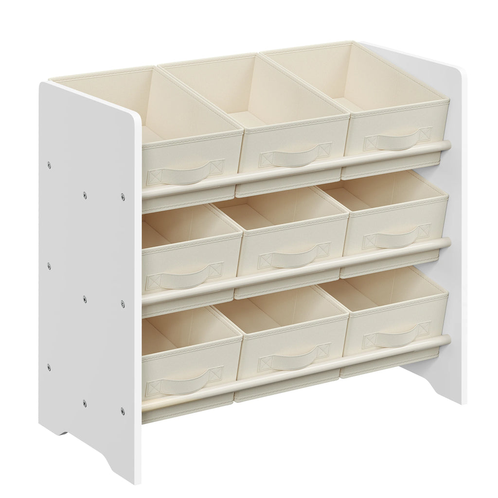 SONGMICS 9-Box Kids' Storage Rack with Fabric Bins (Laurel Green)