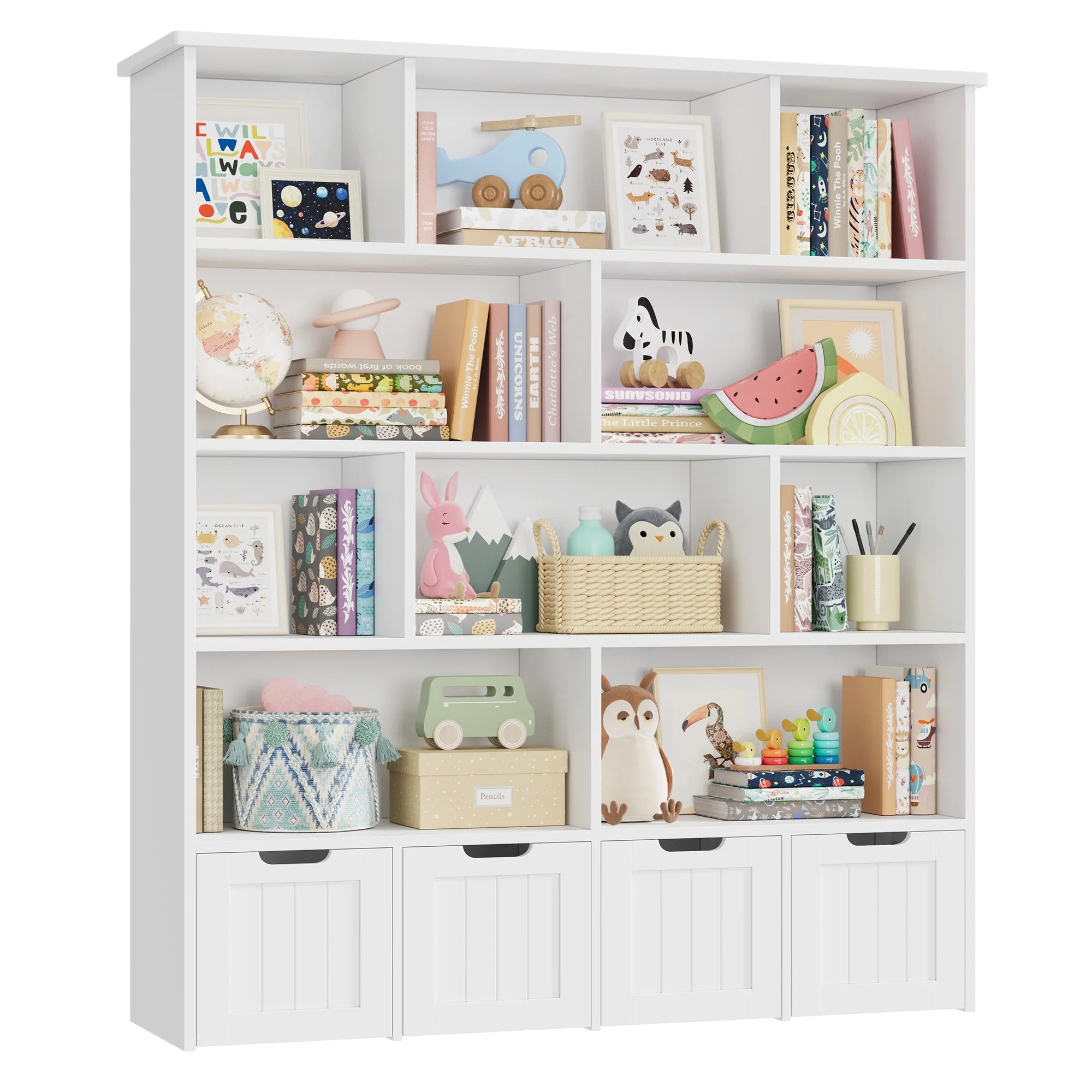 Getone Kids Toy Storage Unit Childrens Bookcase