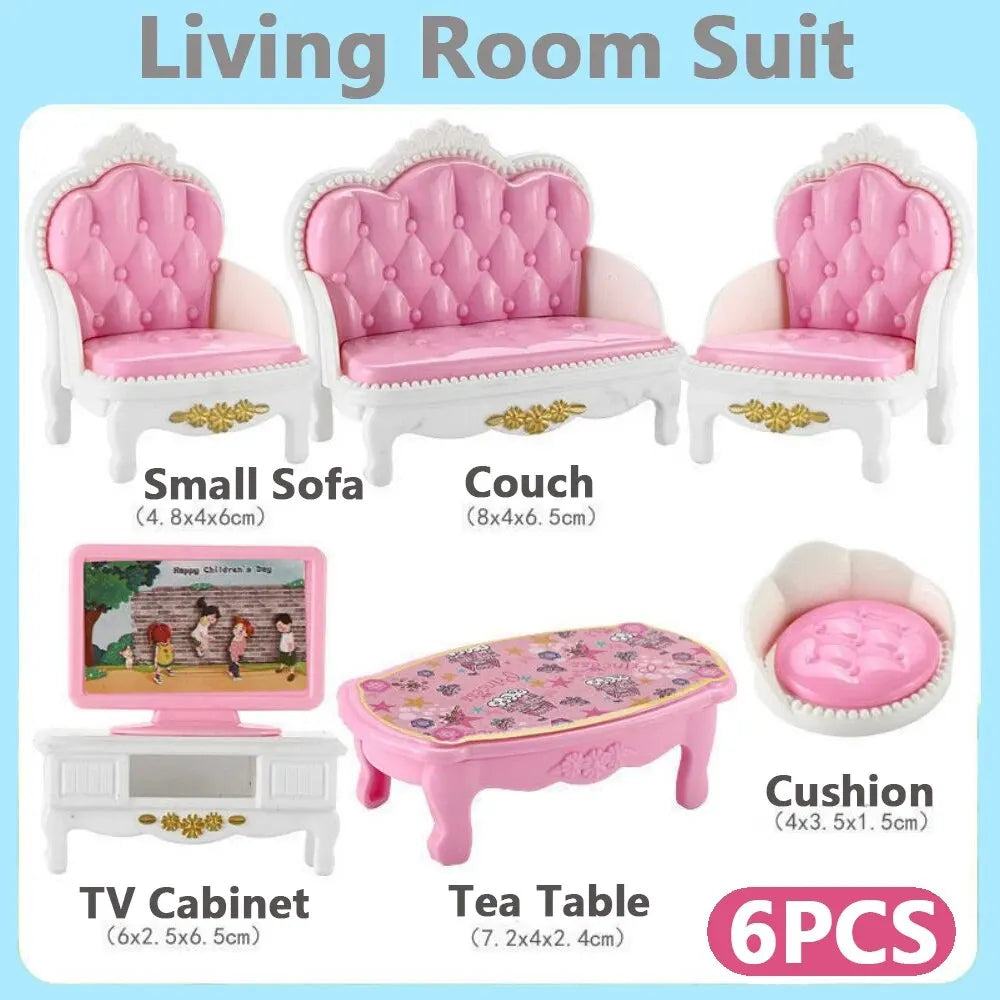 Hot Sale Cute Kawaii Pink Miniature Dollhouse