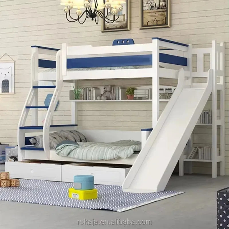 Kids Bedroom Furniture Wooden Bunk Bed