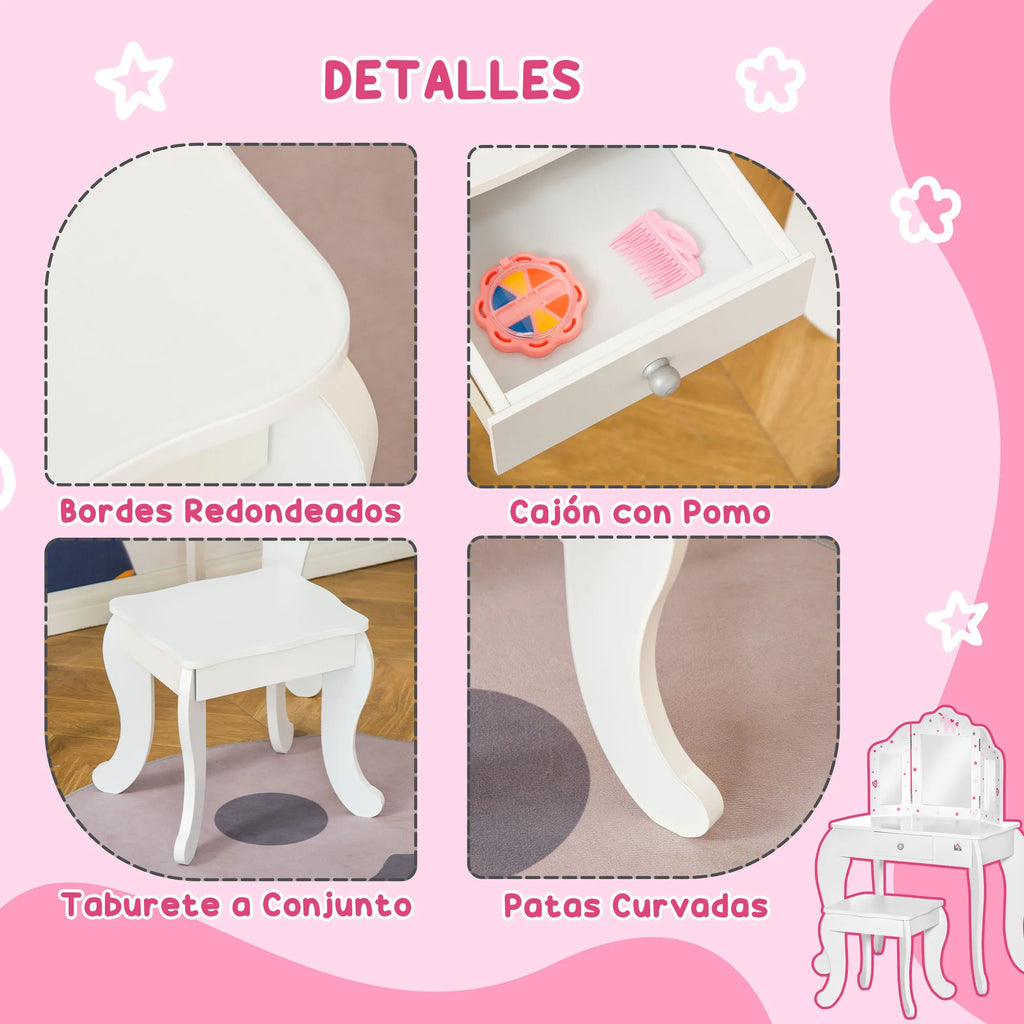 Homcom Wooden Children's Dressing Table