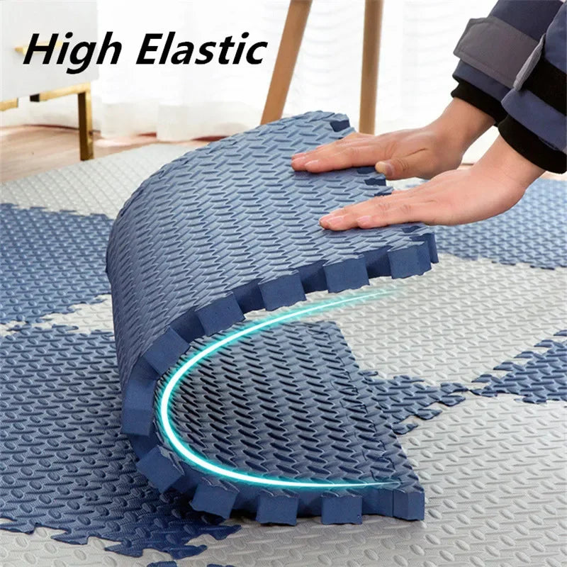 Baby & Kids Interlocking Foam Play Mat Set — 12 Pieces, 1.2cm Thick